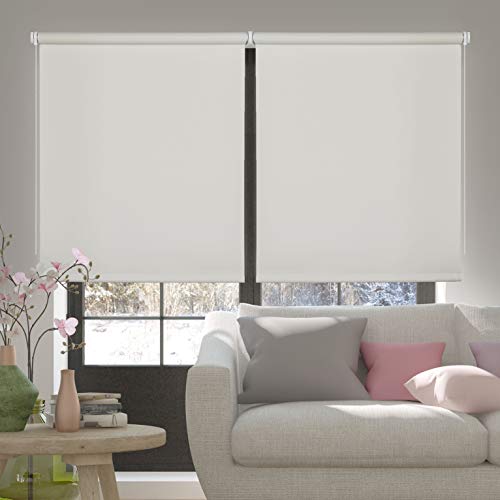 STORESDECO - Estor Enrollable Opaco, Estor Blackout, Persiana Opaca para Ventanas y Puertas | Color Crudo, 100 cm x 180 cm