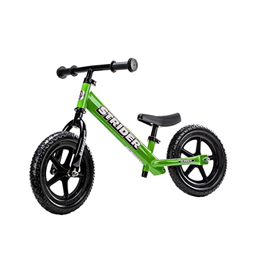 Strider - Bicicleta sin pedales Strider 12 Classic, para niños de 18 meses a 3 años, verde