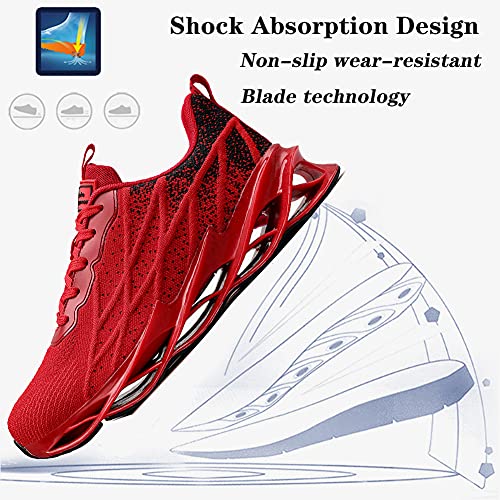 Sumateng Zapatos para Correr Tenis para Hombres Mujers Calzado Deportivo Casual Running Gym Outdoor Zapatillas de Deporte Sport Red43