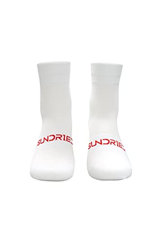 SUNDRIED camino blanco ciclo de la bici MTB Calcetines prima y la bici del camino de ciclo Ropa Accesorios (blanco, SM)