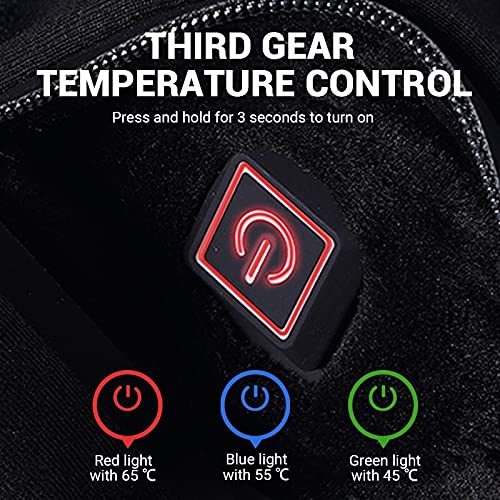 SUNYUN Ropa Interior Térmica Unisex Capa de Base Cálidos Calefactados USB con 3 Temperatura Regulable Ropa Lavable para Invierno al Aire Libre Esquí Running Camiseta Tops(No Incluye Power Bank)