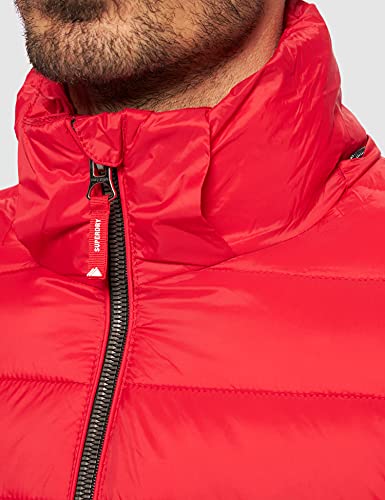 Superdry Classic Fuji Puffer Chaqueta para Hombre, Rojo (High Risk Red), M