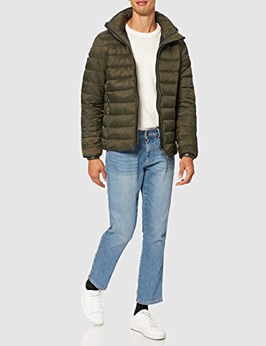 Superdry Classic Fuji Puffer Chaqueta para Hombre, Verde (Dark Moss), L