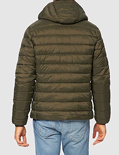 Superdry Classic Fuji Puffer Chaqueta para Hombre, Verde (Dark Moss), L