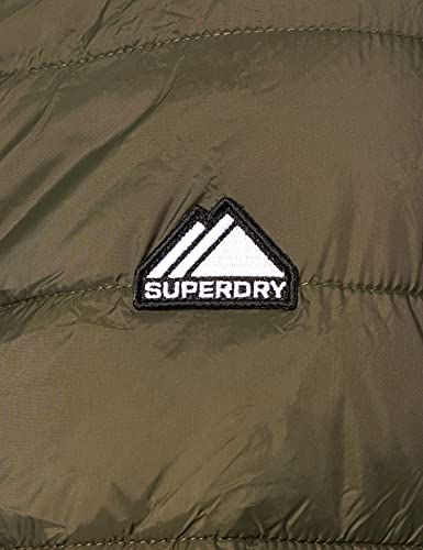 Superdry Classic Fuji Puffer Chaqueta para Hombre, Verde (Dark Moss), L