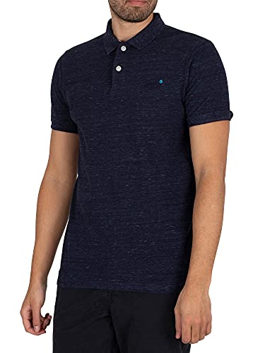 Superdry Classic Pique S/s Polo Camisa, Azul (Montana Blue Grit Uj1), M para Hombre