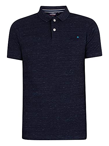 Superdry Classic Pique S/s Polo Camisa, Azul (Montana Blue Grit Uj1), M para Hombre