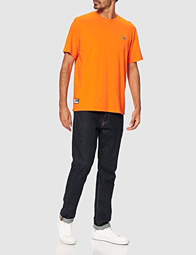 Superdry Code Essential tee Camiseta, Denver Orange, XL para Hombre