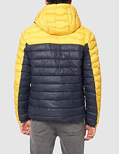 Superdry Radar Quilt Mix Padded Jacket Chaqueta, Amarillo Utah Gold, XL para Hombre