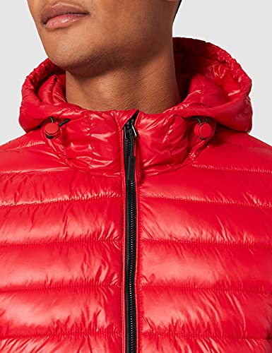 Superdry Shine Hooded Fuji Chaquetas de los Hombres, Color Rojo, S