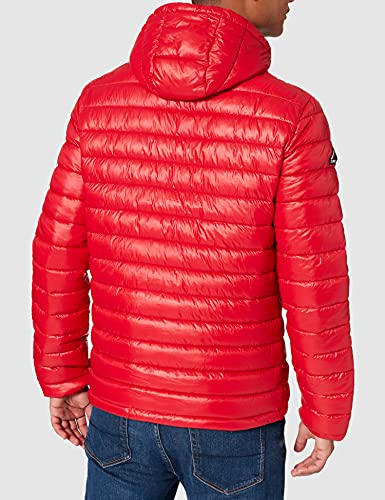 Superdry Shine Hooded Fuji Chaquetas de los Hombres, Color Rojo, S