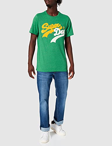 Superdry Vintage Logo Source tee Camiseta, Oregon Green Marl, XXL para Hombre