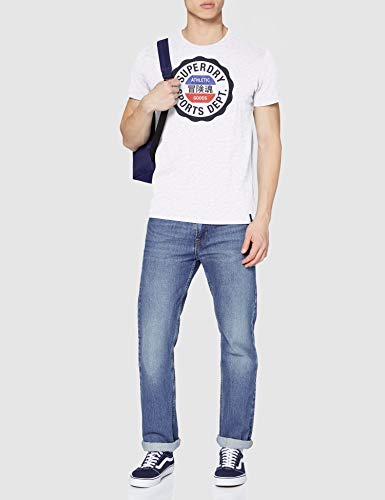 Superdry Vintage Sport tee Camiseta, Ice Marl, XL para Hombre