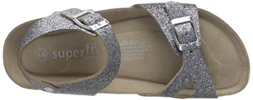 Superfit Fussbettpantoffel, Pantuflas, Plateado, 32 EU