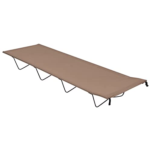 Susany Cama de Camping Plegable Catre Plegable Multiuso Cama de Campaña Cama de Campamento Plegable Tela Oxford y Acero Gris Taupe 180x60x19 cm