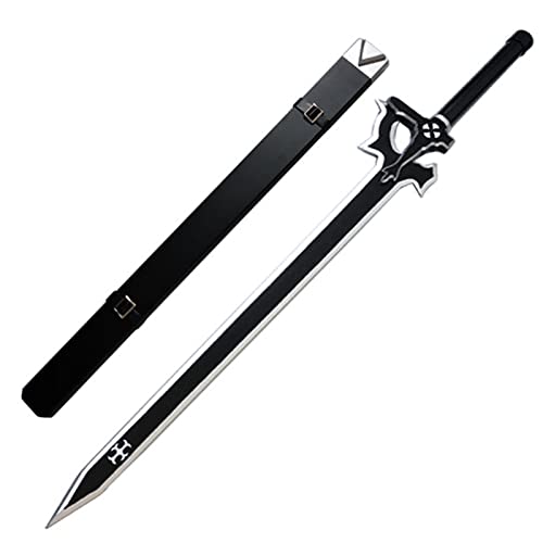 Sword Art Online-SAO-Kirito/Kirigaya Kazuto Espada de madera COS Modelo de arma utilería para los amantes anime, Cosplay personaje anime japanese juego decorativo juguetes Katanas, 104cm