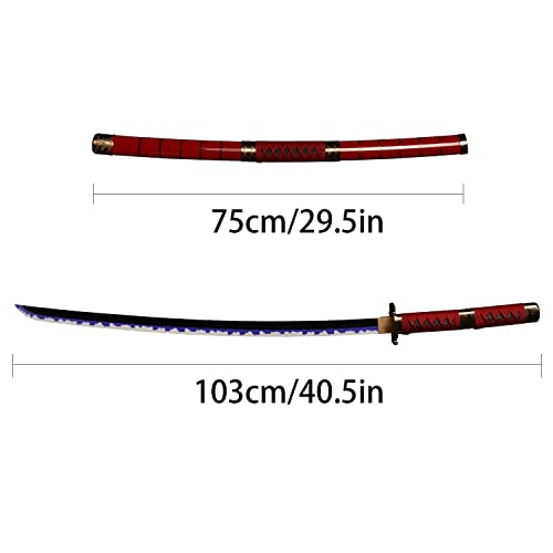 Sword Man Bamboo Cosplay Anime Espada Katana, Roronoa Zoro Katana, Sandai Kitetsu Katana Espada 103cm / 40 Pulgadas