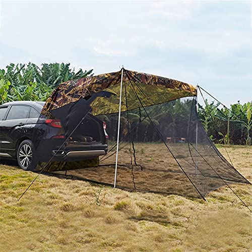 sympuk Toldos para Portón Trasero, A Prueba De Agua Pequeño A Medio Viaje Extensión De Carpa De Carpa Tienda De Campaña Vehículo Tronco Toldo para SUV Hatchback Minivan Sedán Acampar Al Aire Fitting