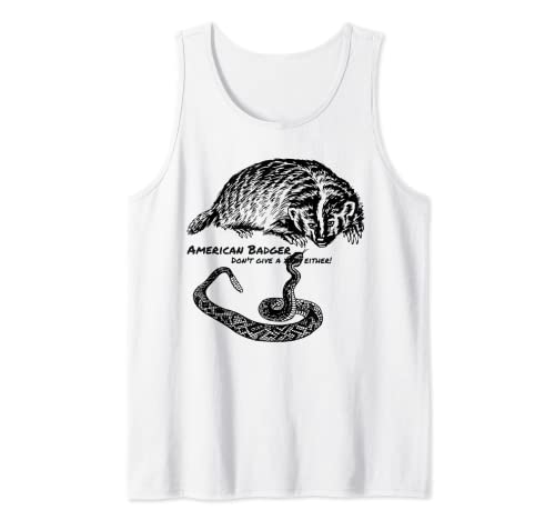 Tejón americano y serpiente de cascabel no importa ni divertido Camiseta sin Mangas