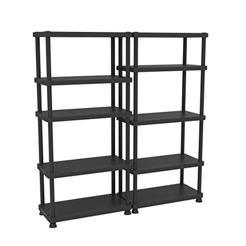 TERRY Scaffale 9045/5c Estantería Modular con 5 Estantes. Negro, 90x45x187,5 cm