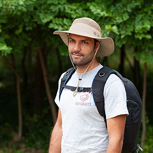 The Friendly Swede Sombrero de Pescador para Actividades al Aire Libre con Inserciones de Red y Logo Bordado (Pack de 2) (Kaki)