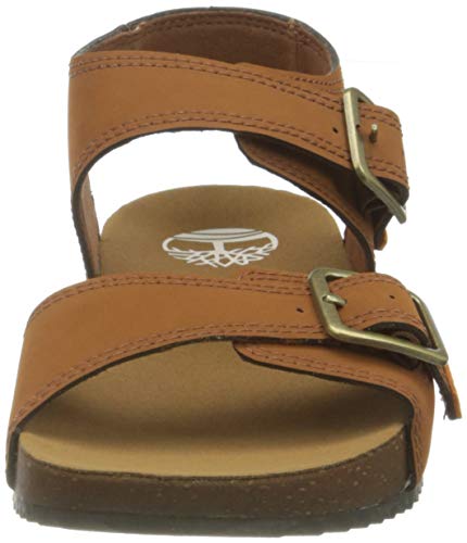 Timberland Castle Island 2 Strap (Youth), Sandalias Unisex niños, Marrón Rust, 32 EU