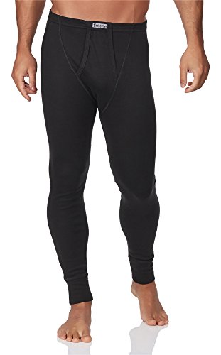 Timone Calzoncillos Largos Ropa Térmica Hombre (Negro, L)