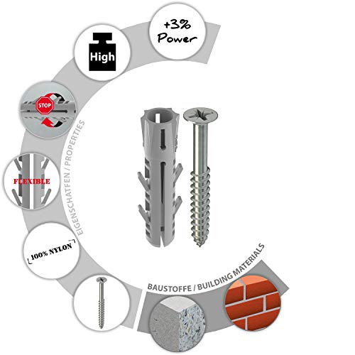 TOX Taco expansible Barracuda 8x40 mm + tornillo, 10 piezas, 013701061