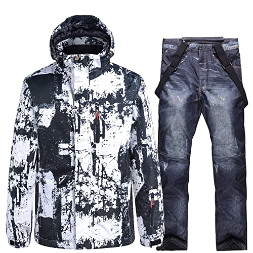 Traje de Esquí Suelos de snowboard for hombres y mujeres Traje de esquí Chaquetas de esquí y pantalones Muy cálido A prueba de viento for la calle de nieve Ropa de invierno Chaqueta de Esquí Montaña