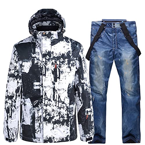 Traje de Esquí Suelos de snowboard for hombres y mujeres Traje de esquí Chaquetas de esquí y pantalones Muy cálido A prueba de viento for la calle de nieve Ropa de invierno Chaqueta de Esquí Montaña