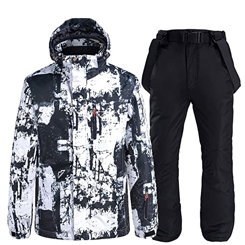 Traje de Esquí Suelos de snowboard for hombres y mujeres Traje de esquí Chaquetas de esquí y pantalones Muy cálido A prueba de viento for la calle de nieve Ropa de invierno Chaqueta de Esquí Montaña