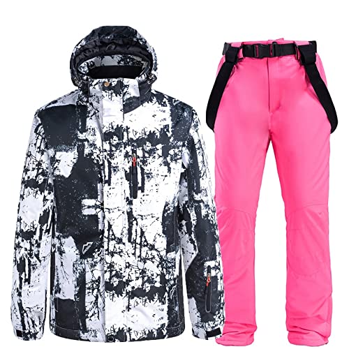 Traje de Esquí Suelos de snowboard for hombres y mujeres Traje de esquí Chaquetas de esquí y pantalones Muy cálido A prueba de viento for la calle de nieve Ropa de invierno Chaqueta de Esquí Montaña