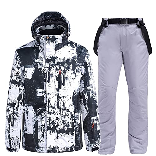 Traje de Esquí Suelos de snowboard for hombres y mujeres Traje de esquí Chaquetas de esquí y pantalones Muy cálido A prueba de viento for la calle de nieve Ropa de invierno Chaqueta de Esquí Montaña