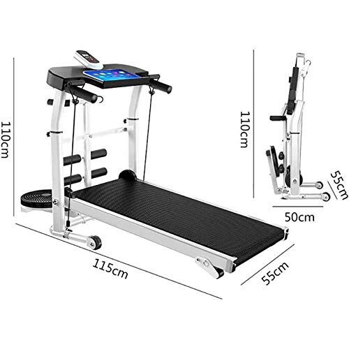 Treadmill Cinta De Correr Plegable Maquinaria Gimnasio Equipo Fitness Ejercicio Aeróbico Pequeño Pérdida Peso Adelgazamiento Máquina Caminar Silenciosa Carga Máxima 150KG Cinta Black