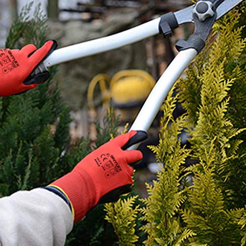 Trevendo Guantes de trabajo Guantes de montaje sólidos con recubrimiento de látex, talla 11, 12 pares