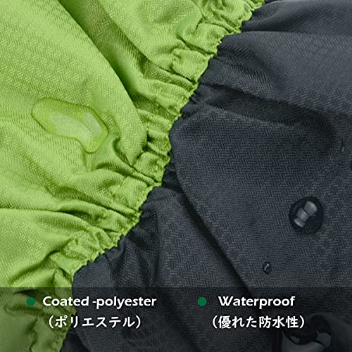 TRIWONDER Polainas Impermeable de Senderismo para piernas a Prueba de Viento Nieve Lluvia para Montaña Caza Esquí Escalada (1 Par) (Verde y Negro - Niño)