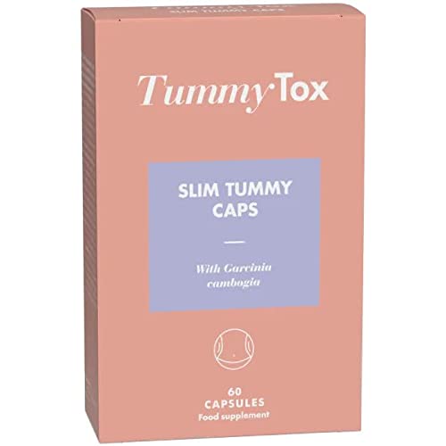 TummyTox Slim Tummy Caps - Cápsulas de Garcinia Cambogia 820 mg - Vitamina C y cromo añadidos - 180 cápsulas para 90 días