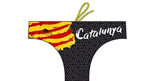 Turbo - Bañador Slip Swimsuit Waterpolo Men Catalunya Painting de Waterpolo Competicion Natación y Triatlón Patrón de Ajuste cómodo