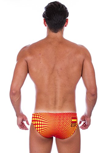 Turbo - Bañador Slip Waterpolo Men Suits Spain de Waterpolo Competicion Natación y Triatlón Patrón de Ajuste cómodo