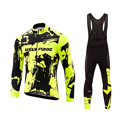 UGLY FROG Bike Wear De Invierno Manga Larga Maillot Ciclismo Hombre Bodies Long Bib Tights with Gel Pad Winter Style