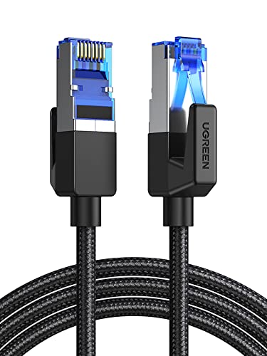 UGREEN Cable Ethernet Cat 8, Cable de Red Trenzado Cable LAN 40Gbps 2000MHz con Conector RJ45, Compatible con PS5, Xbox X/S, PC, PS4, TV Box, Router, Servidor NAS, Cat 7, Cat 6a, 1 Metro