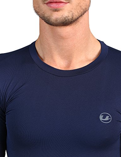 Ultrasport Basic Noam Camiseta de compresión sin Costuras, Hombre, Azul Marino, S/M