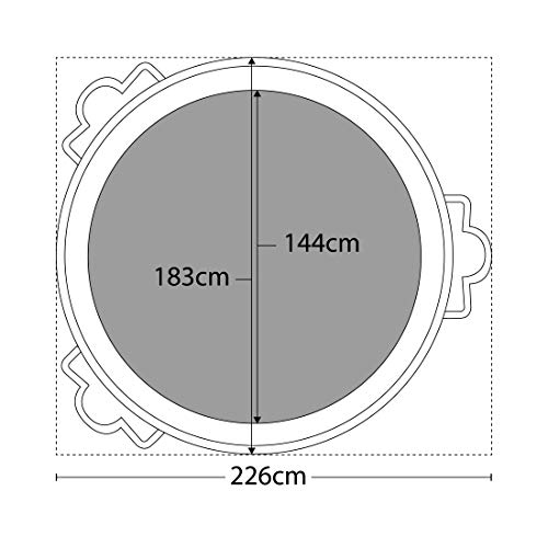 Ultrasport Cama elástica de jardín Uni-Jump Trampolín Infantil, certificación Intertek GS, con Superficie de Salto, Red de Seguridad, Unisex Niños, Verde, 366 cm