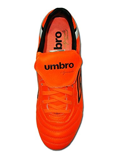 Umbro Speciali Eternal Pro FG, Bota de fútbol, Shocking Orange-Black-White, Talla 8,5 USA (42 EUR)