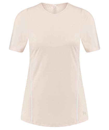 Under Armour Camiseta de Manga Corta UA Perpetual Fitted Camisa, Mujer, Pink, XS