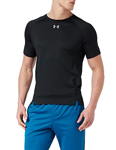 Under Armour Qualifier Camiseta para Correr de Hombre, Ropa Deportiva Masculina Ultraligera y Transpirable, cómoda y Ajustada Camiseta Deportiva, Black/Black/Reflective (001), SM