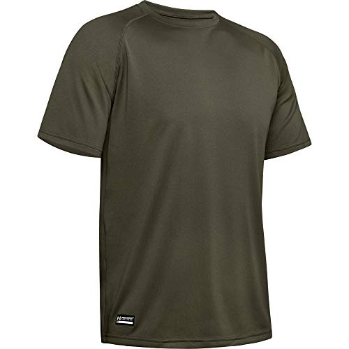 Under Armour UA Tactical Tech Camiseta Masculina, Camiseta Transpirable, Ancha Camiseta de Manga Corta Que se Seca rápidamente, Marine Od Green/Clear (390), MD