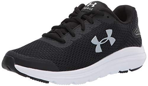 Under Armour UA W Surge 2, Zapatillas para Correr de Carretera Mujer, Black/White/Mod Gray, 40.5 EU