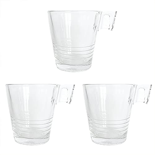 UNISHOP Set de 3 Tazas de Café, 8cl de Capacidad, para Café Espresso y Cortado (Tipo 1)