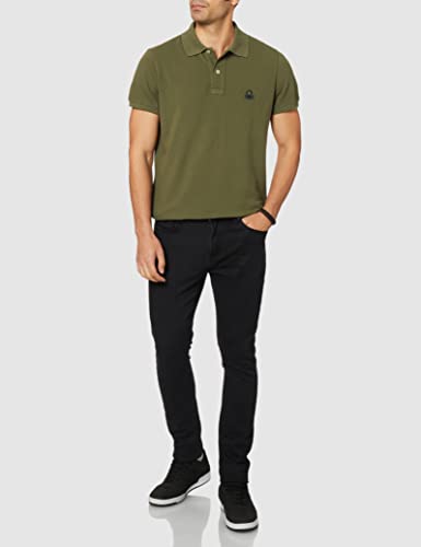 United Colors of Benetton Camiseta Polo M/M 3089J3178 Camisa, Verde 35a, S Hombres